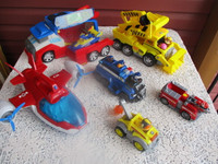 Collection of Paw Patrol--Trucks, Plane,Pit Stop, Etc
