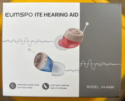 Hearing Aids for Seniors Rechargeable, (ITE) In-Ear Design with Auto On/Off, Anti-Howling Technology...