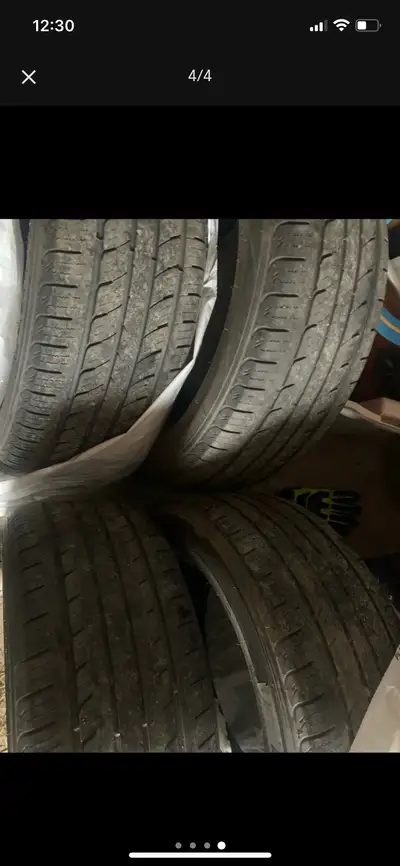 Sumer tires, size 235-55-18, only 2 months old. Would like them gone this week.