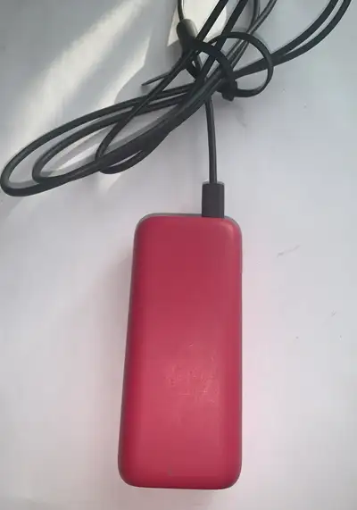 Pink Portable Charger /Powerbank device comes w/ charging cable Charges smartphones, tablets & other...