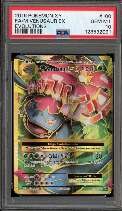 POKÉMON M Venusaur EX 100 XY Evolutions PSA 10, View more