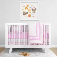 Baby white pink bedding set 9 piece, it is brand new