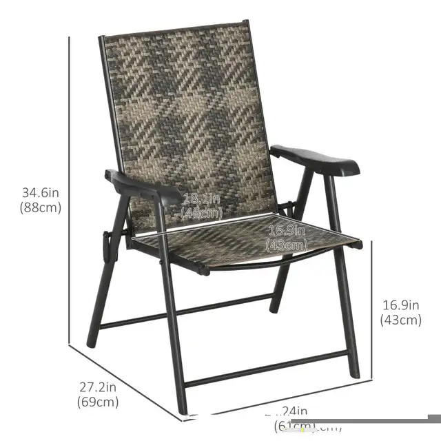 Patio Wicker  Dining Chair, PE in Patio & Garden Furniture in Markham / York Region - Image 4