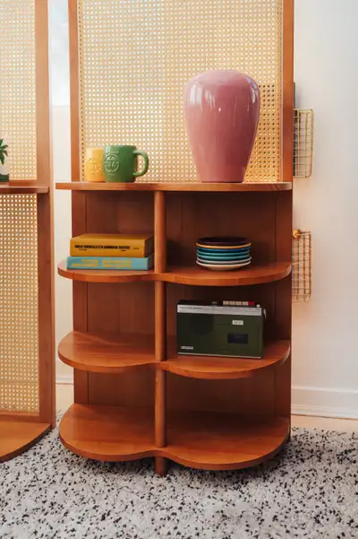 Cane Vintage Arched Étagère / Display Shelf, View more