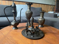 Turkish tea set and vases