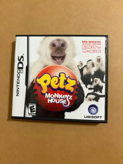 Petz Monkeyz House, DS game. Includes original manuals. CASH ONLY, available for pick up in the Polo...