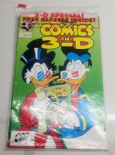 Comics In 3-D # 1 NM 1st Print Disney Comic Book SEALED With Glasses In pristine condition. Thank yo...