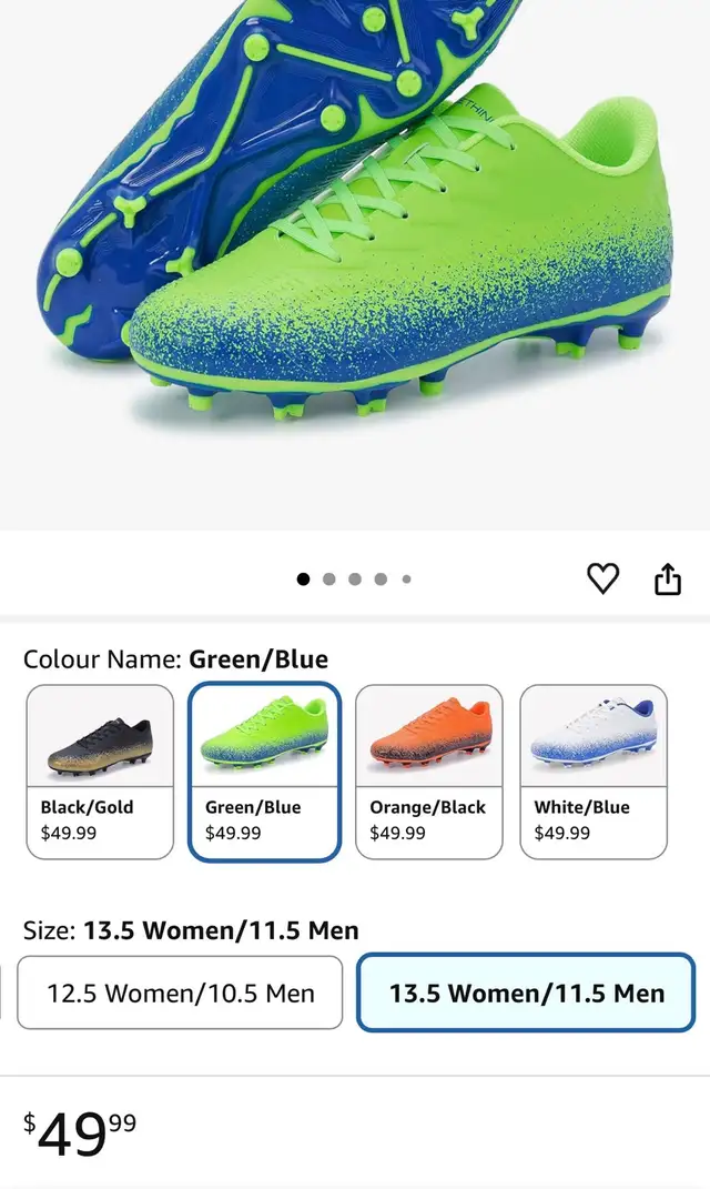 Feething Soccer Cleats/Shoes in Men's Shoes in City of Toronto - Image 6