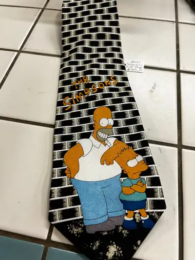 Homer Bart Simpsons Tie Silk LIKE NEW Booth 279, View more