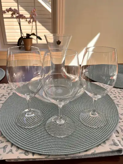 Wine glasses and decanter, View more