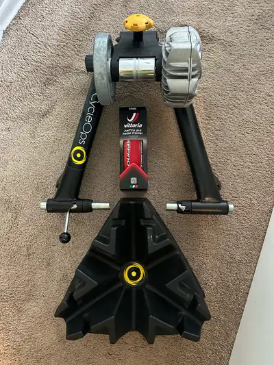 CycleOps bike trainer and riser , View more