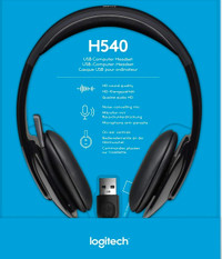 Logitech High-performance USB Headset H540 for Windows and Mac