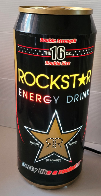Vintage Rockstar Energy Drink Motion Rotation Lamp in Arts & Collectibles in Oshawa / Durham Region - Image 2