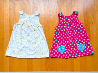 White and Pink Dresses, 18-24 months