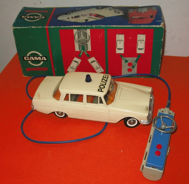 Toy Police Car Electric Battery Remote By Gama Germany New Arts