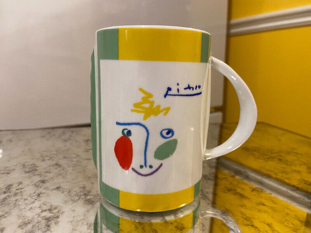 Vintage Picasso Mug Hand Painted Face Colorful Signed Picasso 10 in Arts & Collectibles in Oshawa / Durham Region