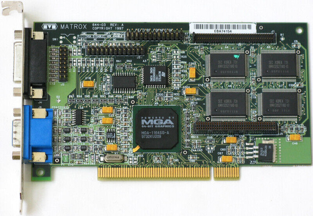 Matrox Mystique 220 PCI video card retro gaming vintage pc in System Components in Edmonton