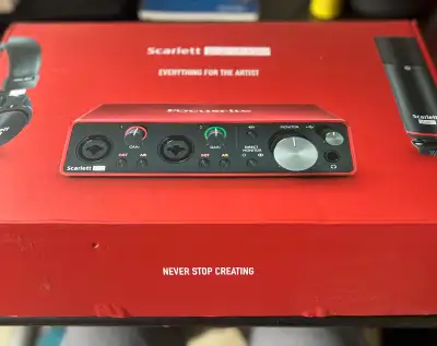 Selling my Focusrite Scarlett 2i2 Studio bundle — literally everything you need to start recording p...