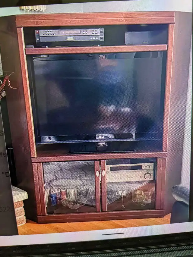 Corner TV Entertainment Cabinet