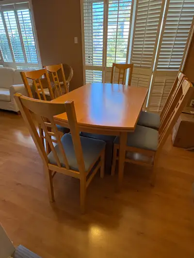Solid Wood Dining Table & 6 Chairs Set, View more