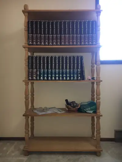 Vintage 70s Spindle Bookshelf – Disassembles for Easy Transport!, View more