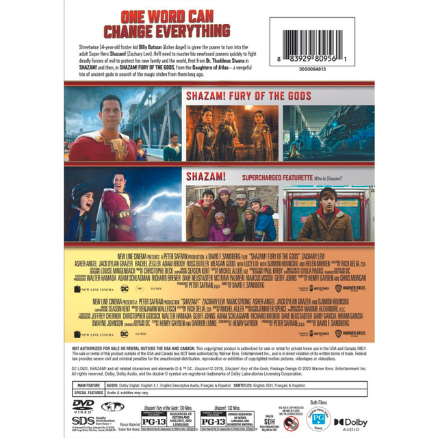 Shazam! 2-Film Collection (DVD) in CDs, DVDs & Blu-ray in Mississauga / Peel Region - Image 2