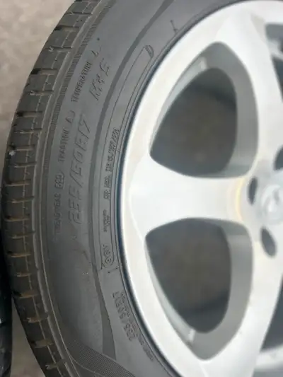 Infiniti Rims from G35 Coupe + Hercules Tires Front: 225/50 R17 94V Back: 235/50 R17 96v Tires are g...