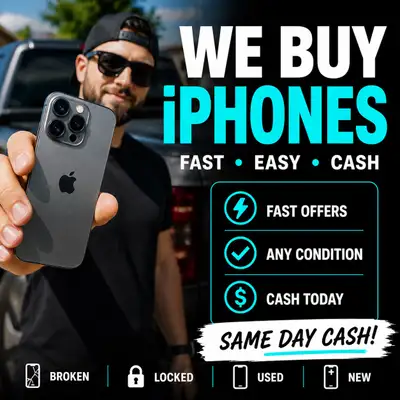 Instant CASH for iPhones! We buy all iPhones - used, new, broken & locked. iPhone X and newer. Get t...