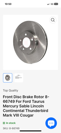 Ford Front Bake Rotor set