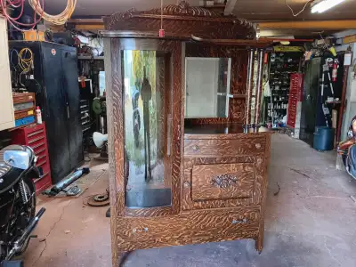 Antique Hutch, good condition 6ft 6in high , 4 feet wide, $300. or best offer