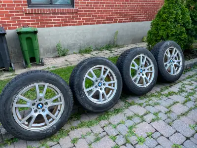 The Set of BMW OEM rims 8J x 17 ET/IS 46 (Offset), BP 5 x 120, CB 72.6 plus winter tires Good Year N...