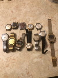 12 Vintage Watches For Parts Or Repair