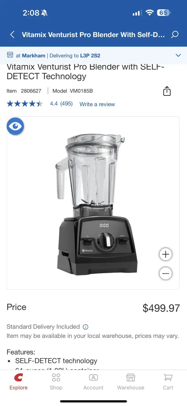 Vitamix blender  in Processors, Blenders & Juicers in Markham / York Region - Image 3