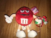 M&M's Plush Red Roses Valentines Posable Plush 8" New with Tags