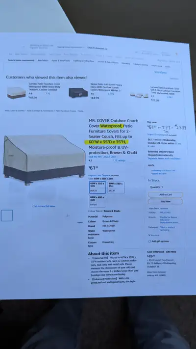 Outdoor Furniture Cover, View more