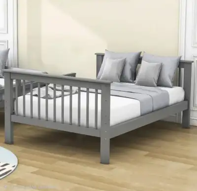 Double bed for sale with hardly used - like new mattress, View more