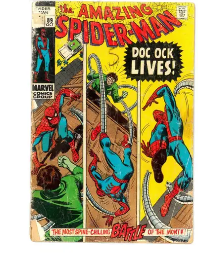 Amazing Spiderman comic # 89 (1970, poor condition) was $ 40.00, now $ 30.00 Photos are of the actua...