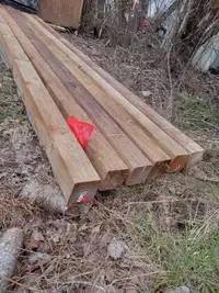 Six 14' lumber 6x6 posts