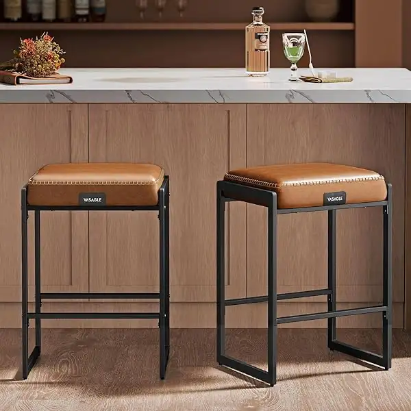 beautiful bar stool, high density foam PU leather bar stools in Chairs & Recliners in Markham / York Region - Image 3