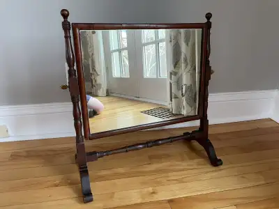 Antique Georgian Mahogany Dressing Table Vanity Mirror 1820-1840, View more