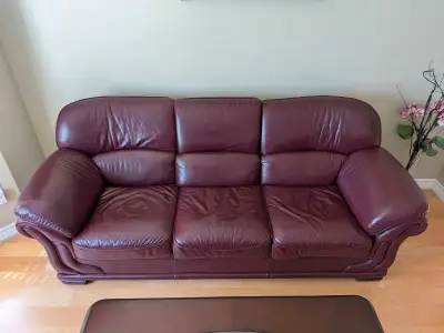Leather Sofa Set and Coffee Table, View more