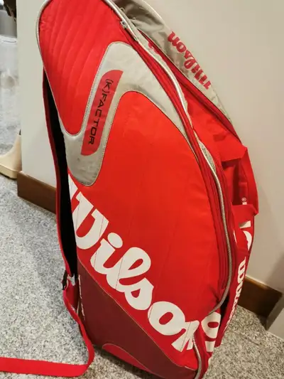 WILSON TOUR K FACTOR TENNIS RACKET BAG - Red & Blue, View more