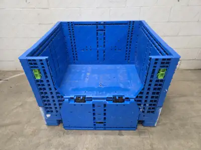 USED BULK CONTAINERS, PLASTIC BULK BOXES, COLLAPSIBLE BULK BINS., View more