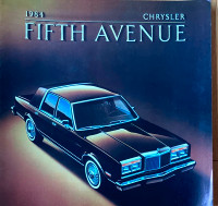 1984 CHRYSLER 5th AVENUE AUTO BROCHURE FOR SALE