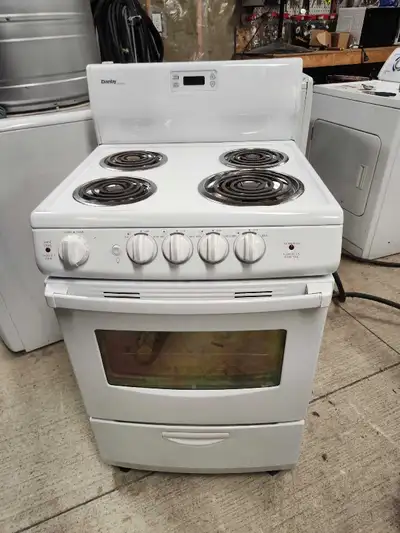 24 inches wide white electric stove 250.00. Delivery available , View more