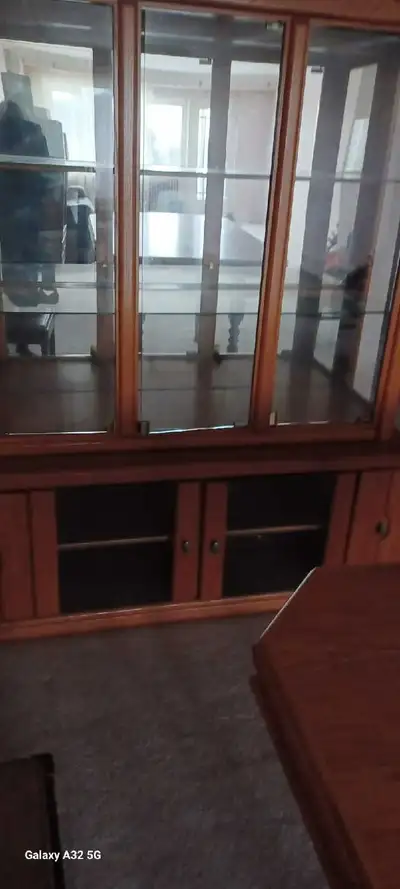 Antique wooden China cabinet, View more