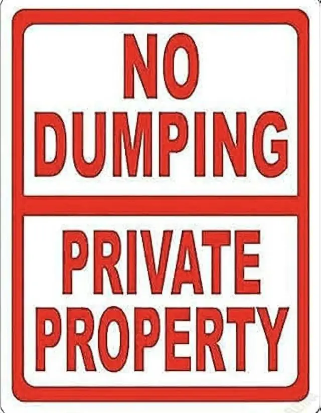 No Dumping Private Property Sign64959979396225120