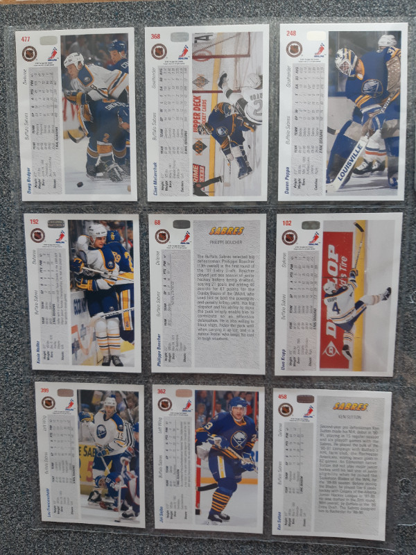Carte de hockey Sabres de Buffalo Upper Deck 1991-1992 dans Art et objets de collection  à Lévis - Image 3