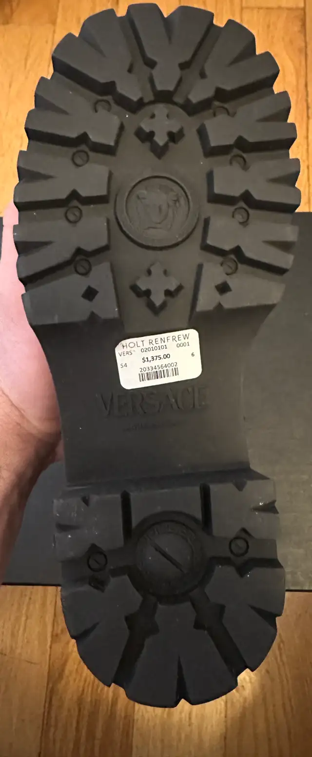 VERSACE Vegabond leather lace-up boots in Men's Shoes in Markham / York Region - Image 3