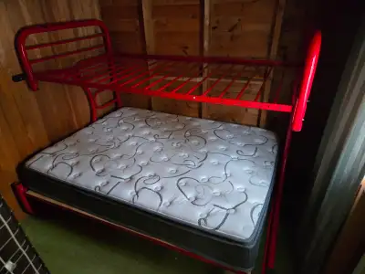 Bunkbeds (two) metal, Single over Double, View more